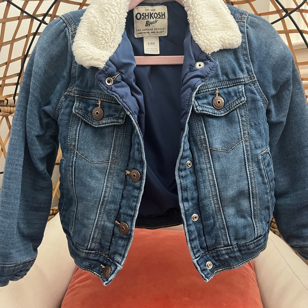 OshKosh B'gosh Girls- Blue Denim Jacket with White Collar